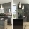 Italian High-end Modern High Gloss Stone Texture UV Lacquer Kitchen Cabinets