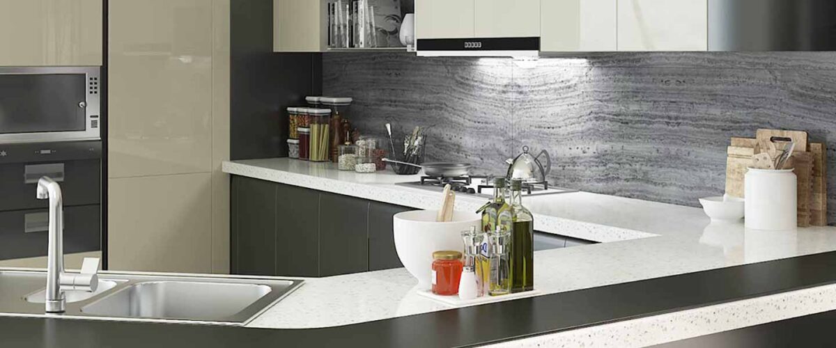 Mixed colored modern countertop