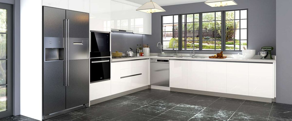 white high gloss kitchen cabinets