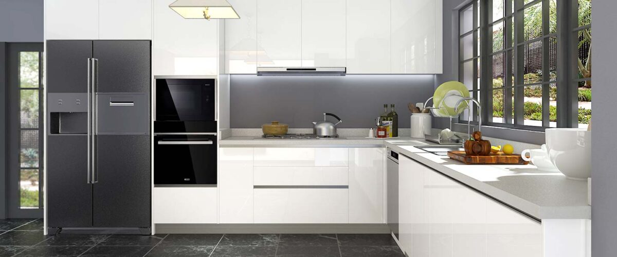 white high gloss kitchen cabinets