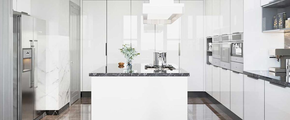 white high gloss kitchen cabinets