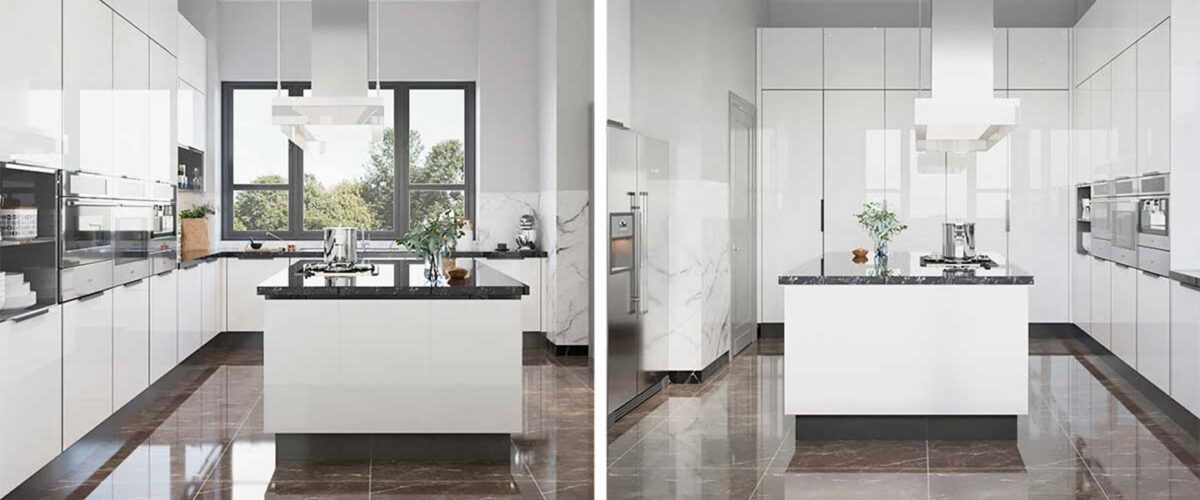 white high gloss kitchen cabinets