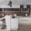 L-shaped lacquer handless kitchen