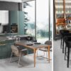 Dark green is the mainstream color kitchen