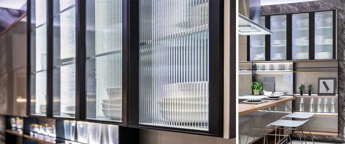 glass doors for lacquer melamine high gloss kitchen