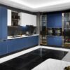 modern navy blue kitchen cabinet design