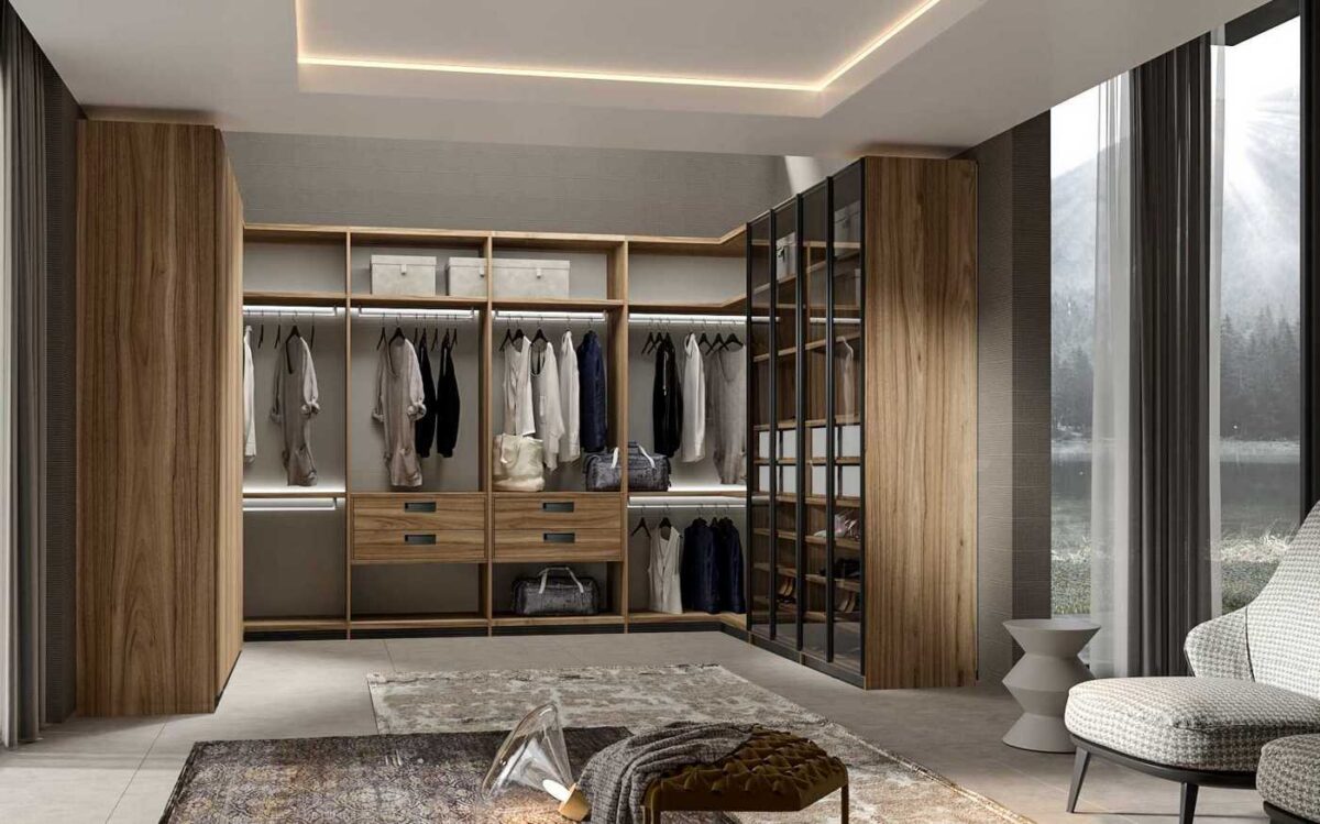 luxurious brown closet