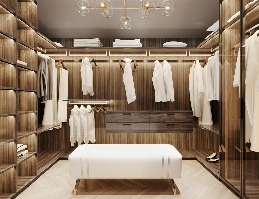 modern luxury walk in closet