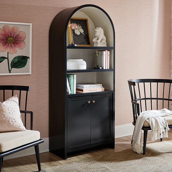 Albany Bookcase Arched Storage Cabinet