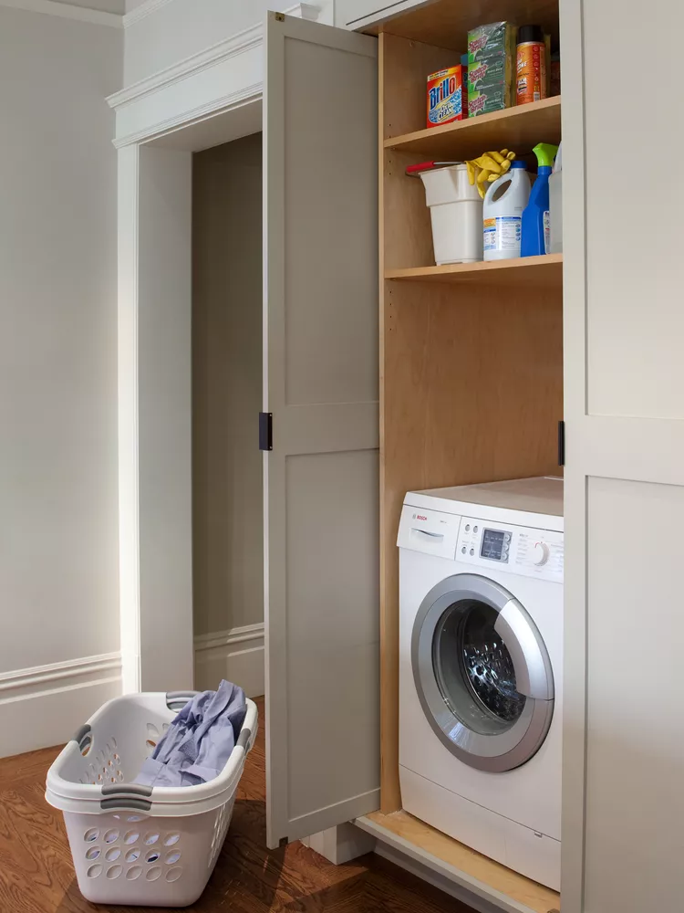 laundry room wall cavity sliding door