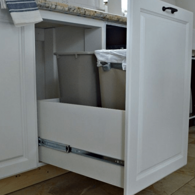 pull-out trash can cabinet